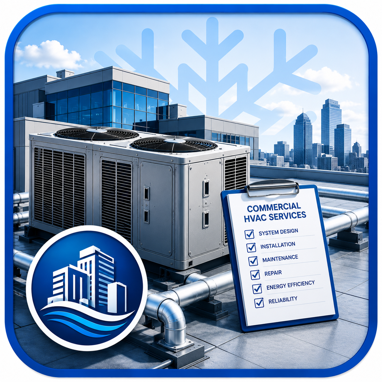 Emmanuel Air Conditioning servicing a commercial HVAC system in South Florida