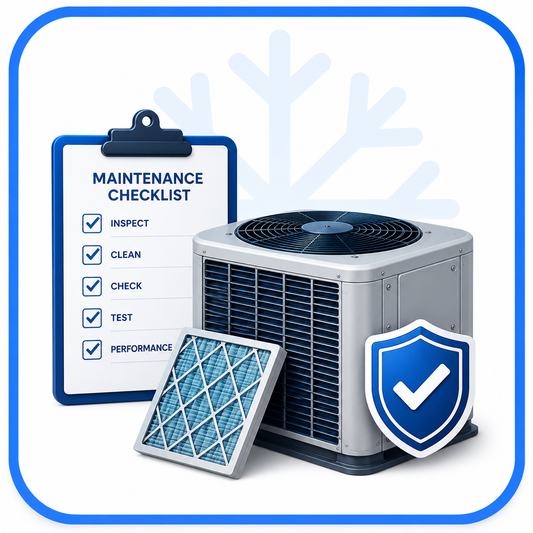 Emmanuel Air Conditioning performing preventive AC maintenance to help improve system performance