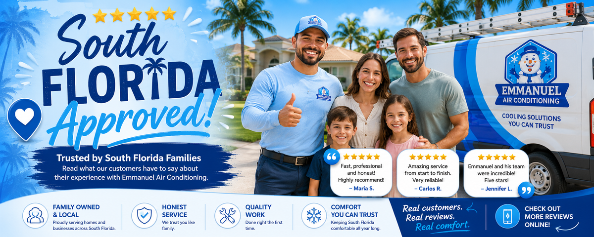 Emmanuel Air Conditioning customer reviews and trusted HVAC service experience in South Florida