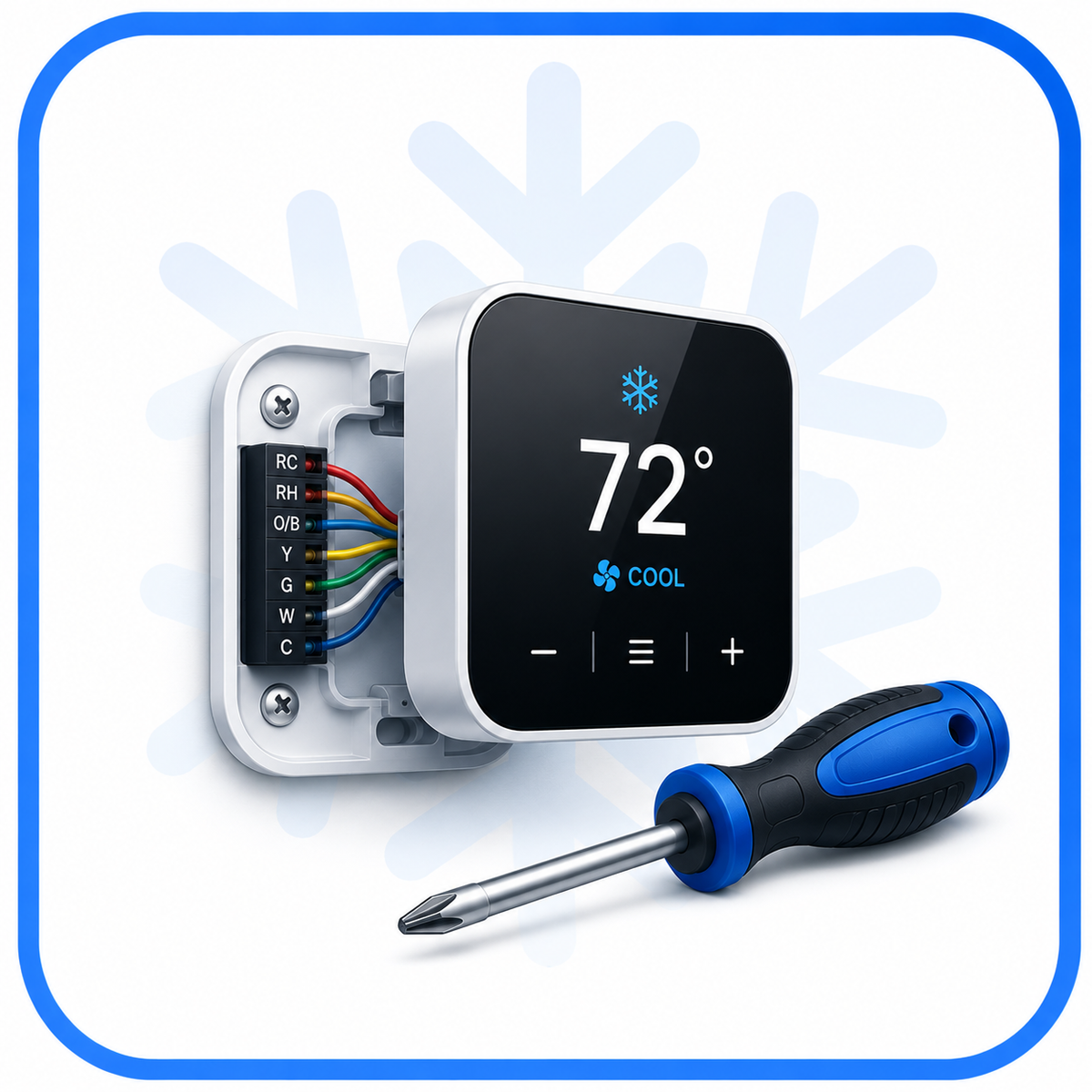 Emmanuel Air Conditioning installing a smart thermostat for improved comfort and control